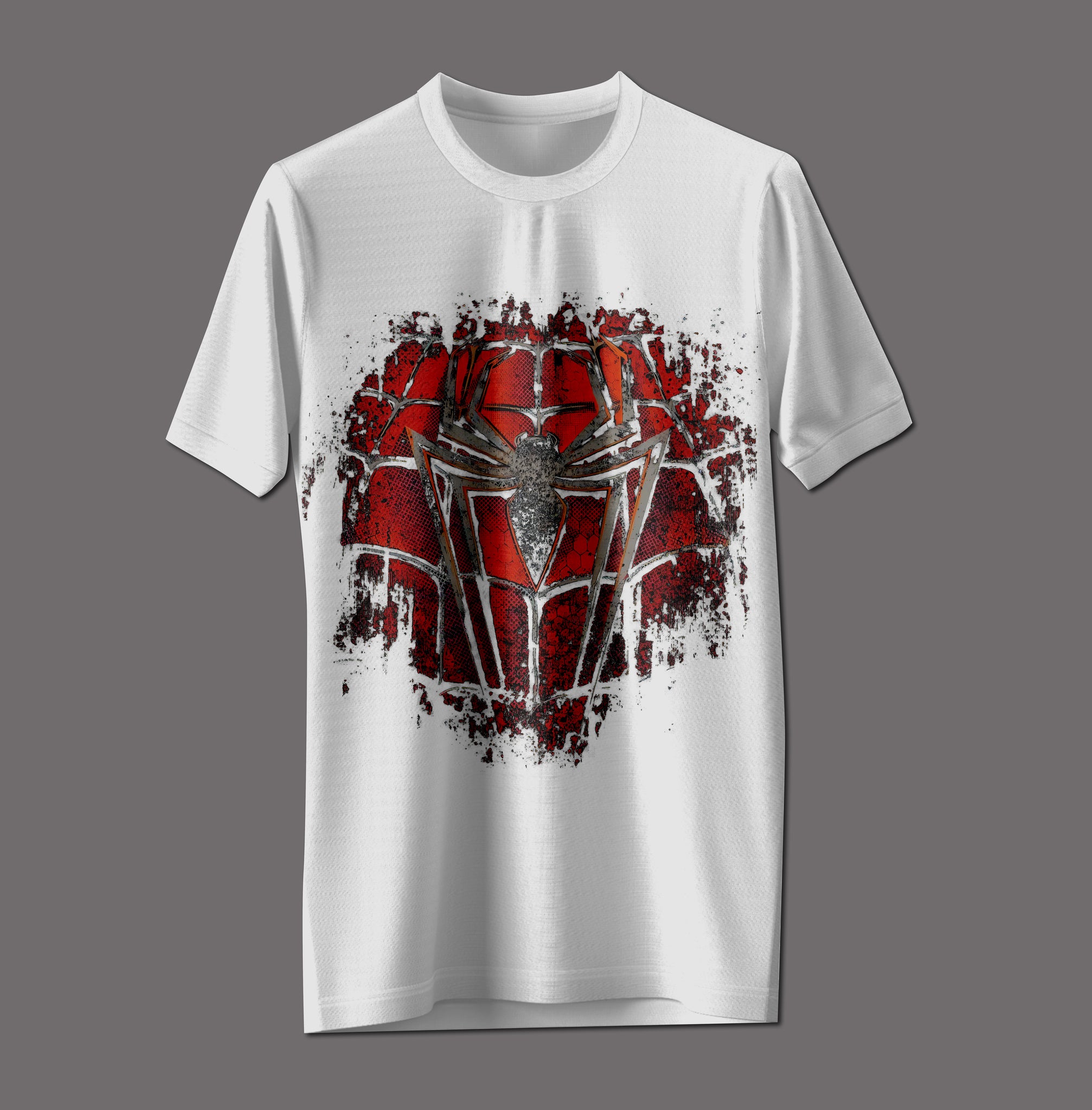 "Gritty Web" Distressed Spider Tee