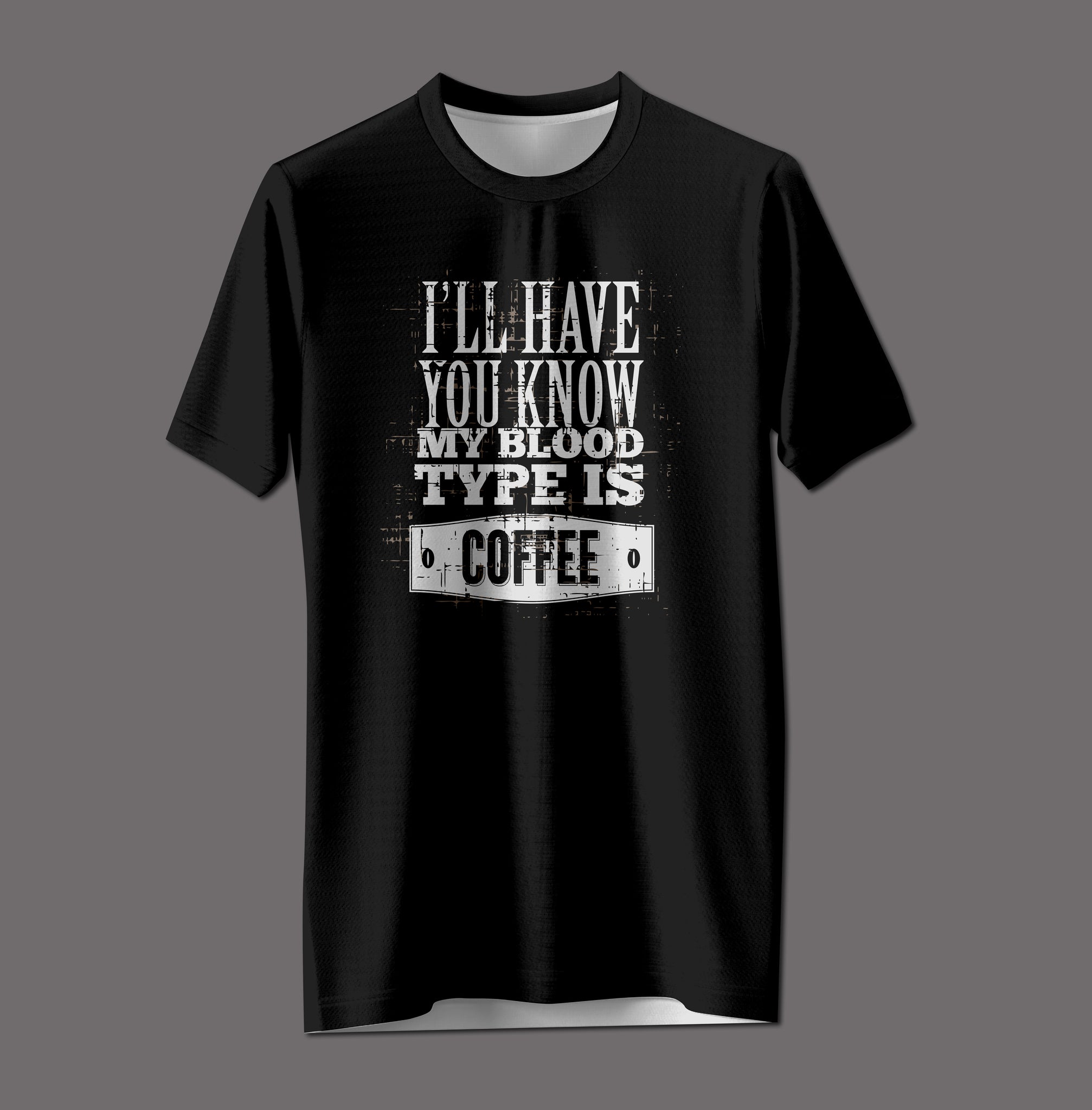 "Blood Type: Coffee" Vintage Statement Tee