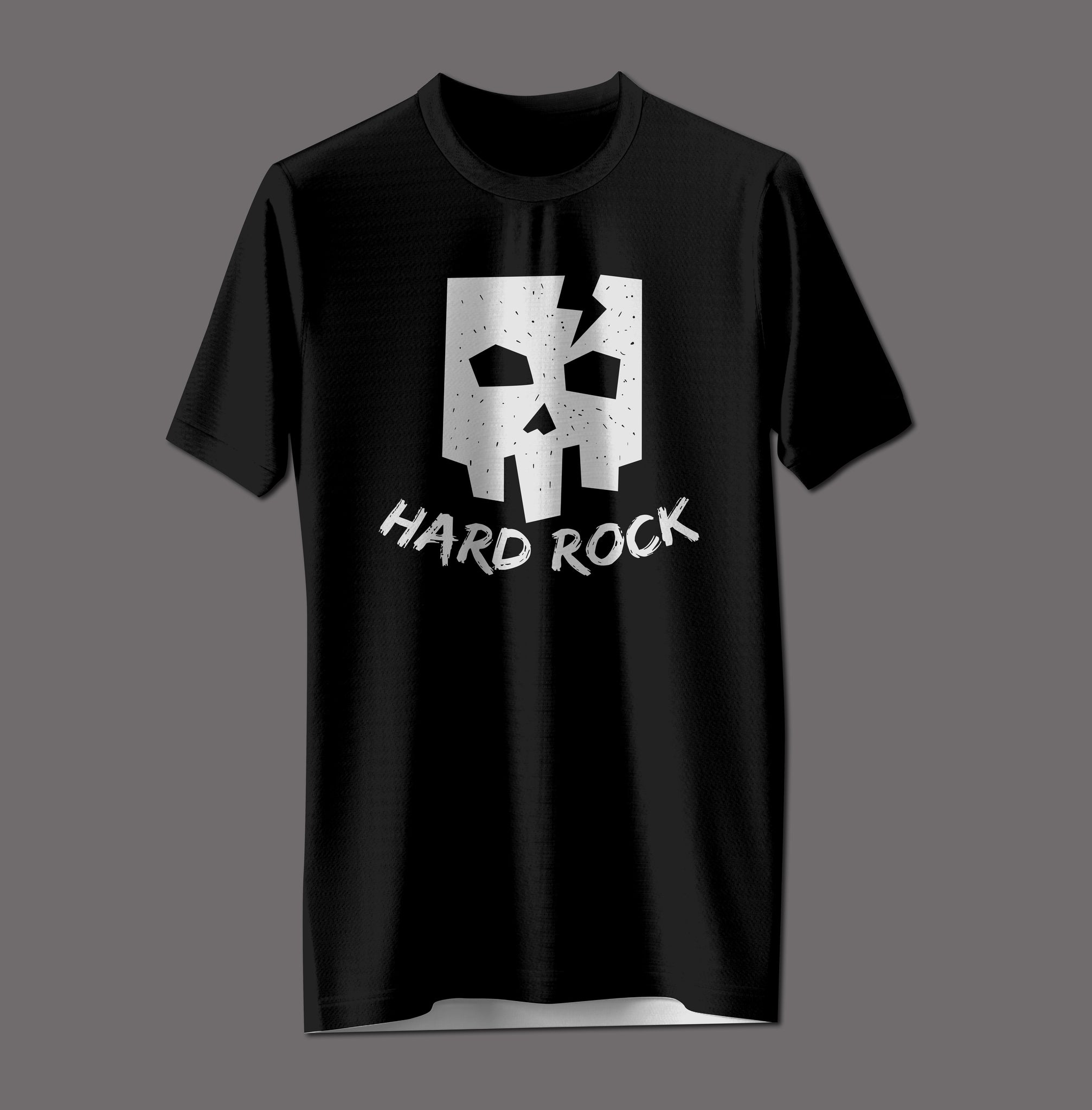 Geometric Grit: Hard Rock Skull