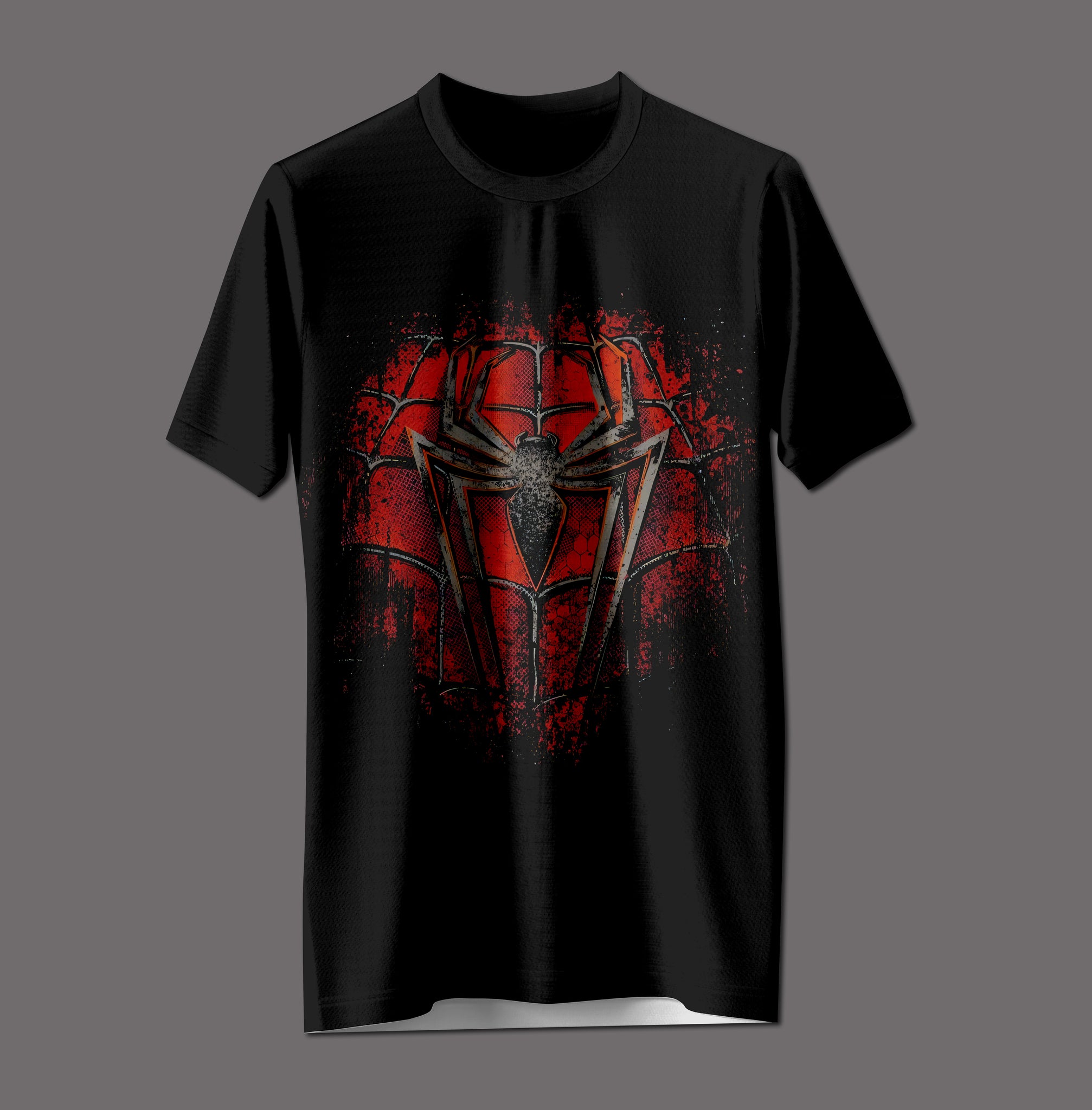 "Gritty Web" Distressed Spider Tee
