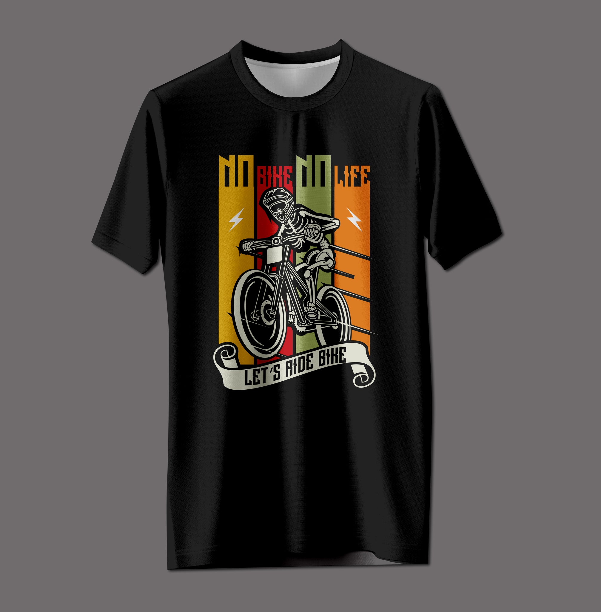 "No Bike, No Life" Retro Cyclist Tee